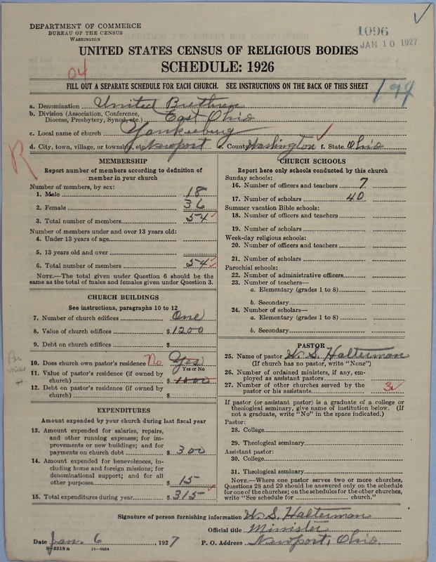 Scan of Church of the United Brethren in Christ: 1096