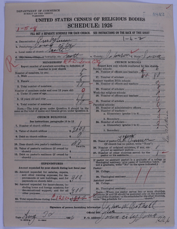Scan of Presbyterian Church in the United States of America: 4842