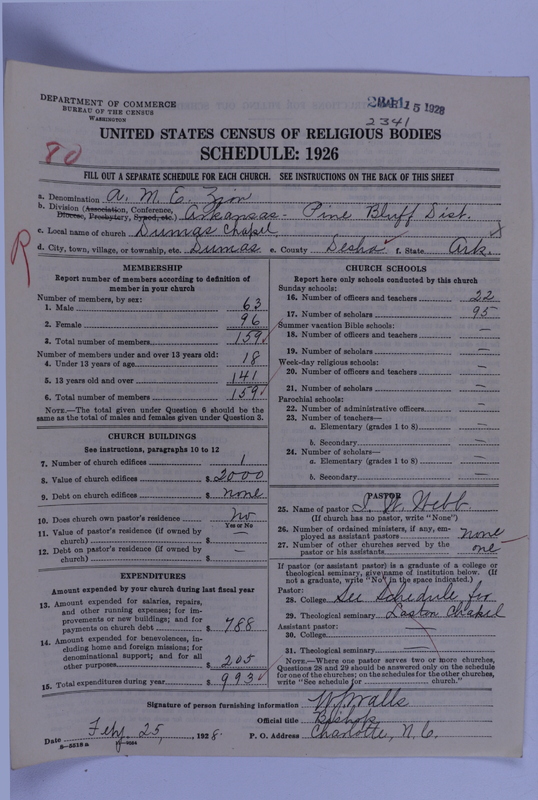 Scan of African Methodist Episcopal Zion Church: 2341