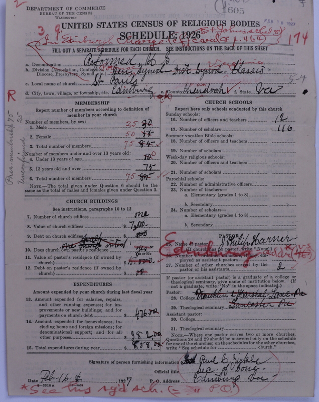 Scan of Reformed Church in the United States: 1605