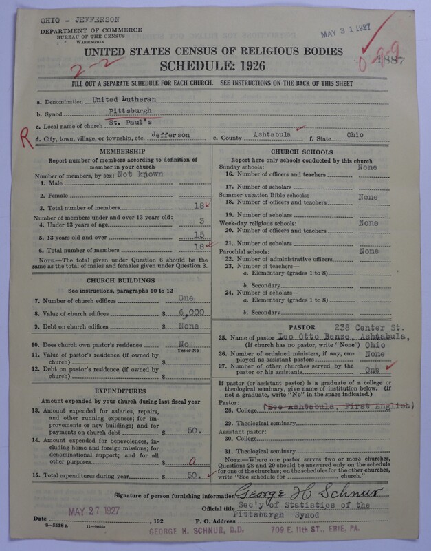 Scan of United Lutheran Church in America: 1887