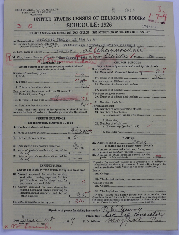 Scan of Reformed Church in the United States: 309