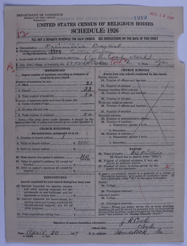 Scan of Primitive Baptists: 1212