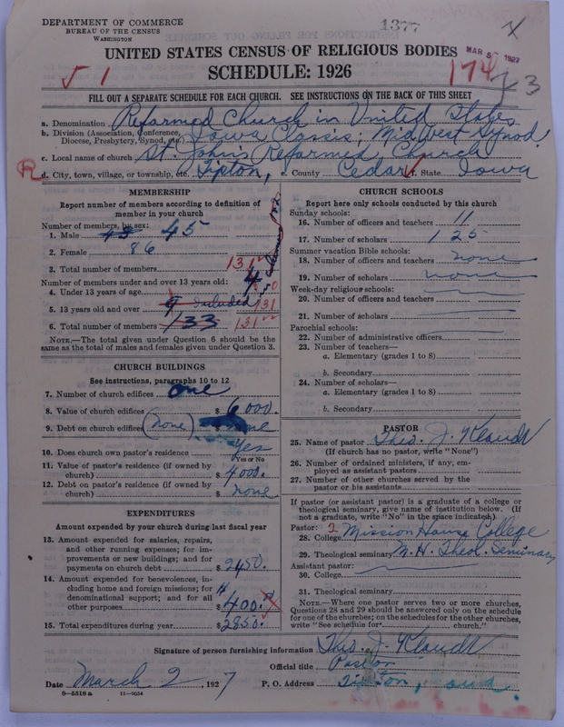 Scan of Reformed Church in the United States: 1377