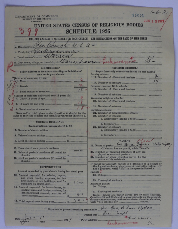 Scan of Presbyterian Church in the United States of America: 1934