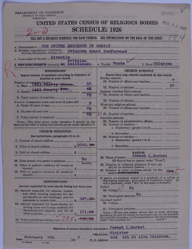 Scan of Church of the United Brethren in Christ: 2882