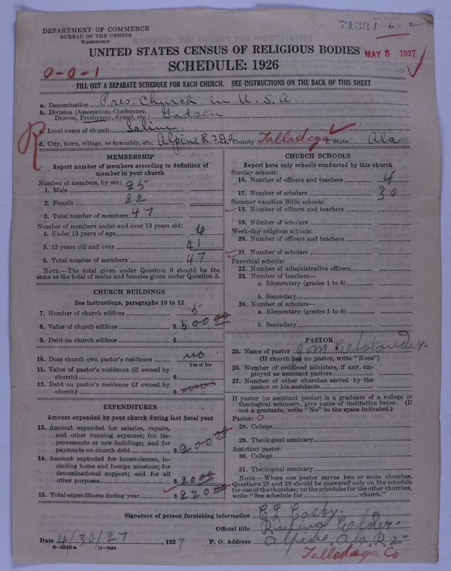 Scan of Presbyterian Church in the United States of America: 7133