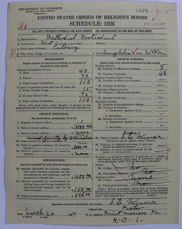 Scan of Methodist Protestant Church: 1249