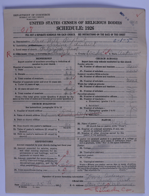 Scan of Free Will Baptists: 861