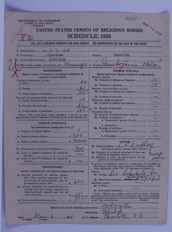 Scan of African Methodist Episcopal Zion Church: 2407