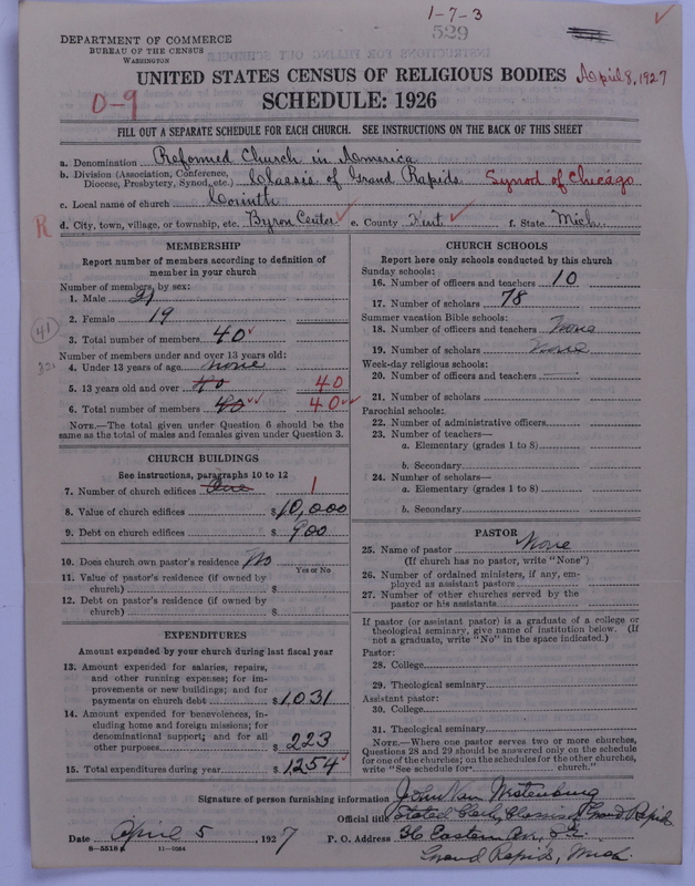 Scan of Reformed Church in America: 529