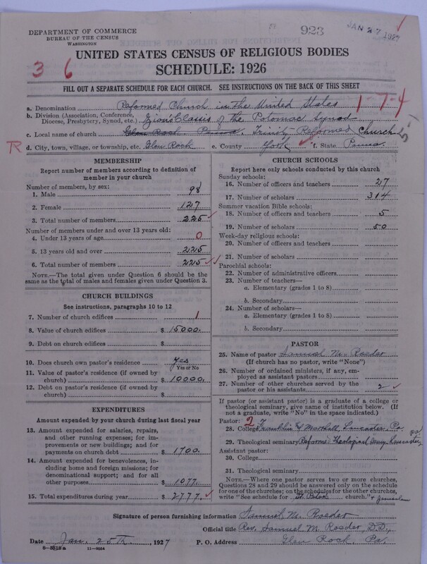 Scan of Reformed Church in the United States: 923
