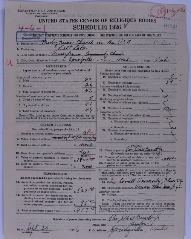 Scan of Presbyterian Church in the United States of America: 8252