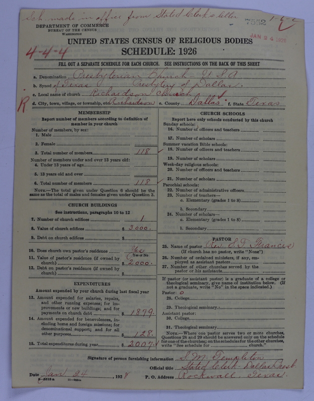 Scan of Presbyterian Church in the United States of America: 7552