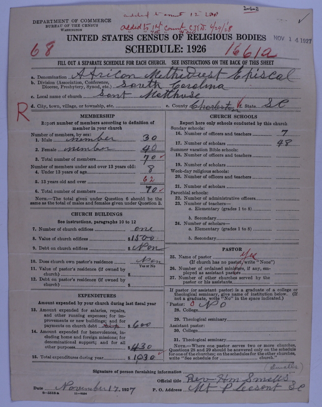 Scan of African Methodist Episcopal Church: 1661A