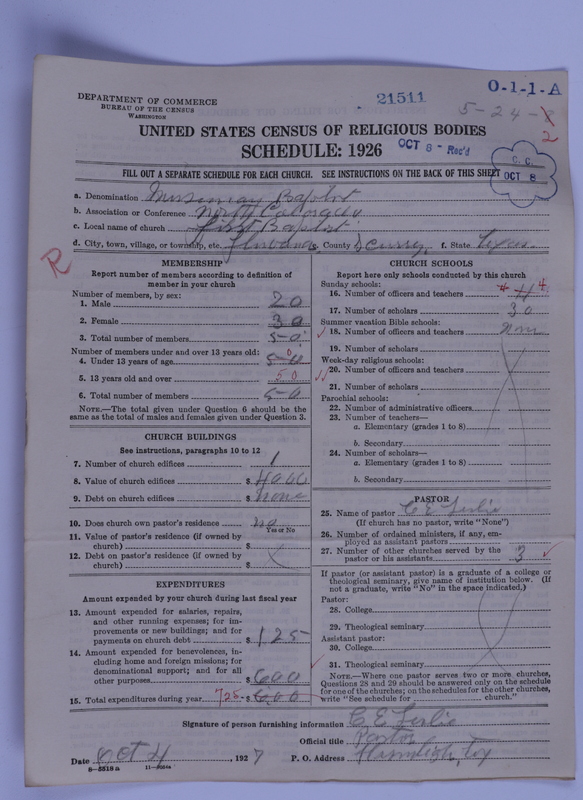 Scan of Negro Baptists: 21511