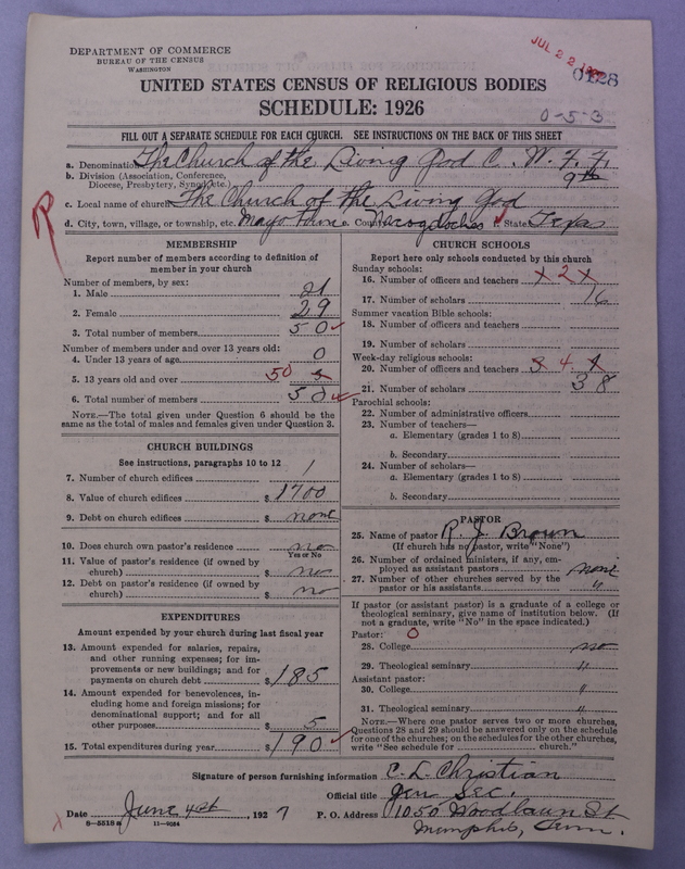 Scan of Church of the Living God, Christian Workers for Fellowship: 128