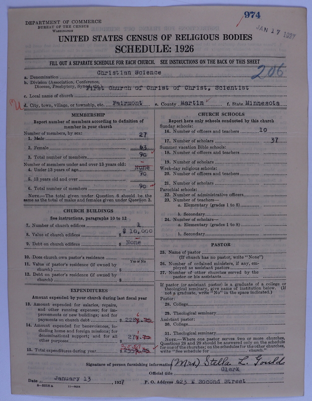 Scan of Church of Christ, Scientist: 974