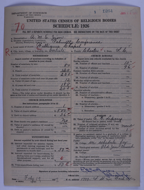 Scan of African Methodist Episcopal Zion Church: 1264