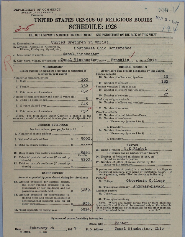 Scan of Church of the United Brethren in Christ: 708