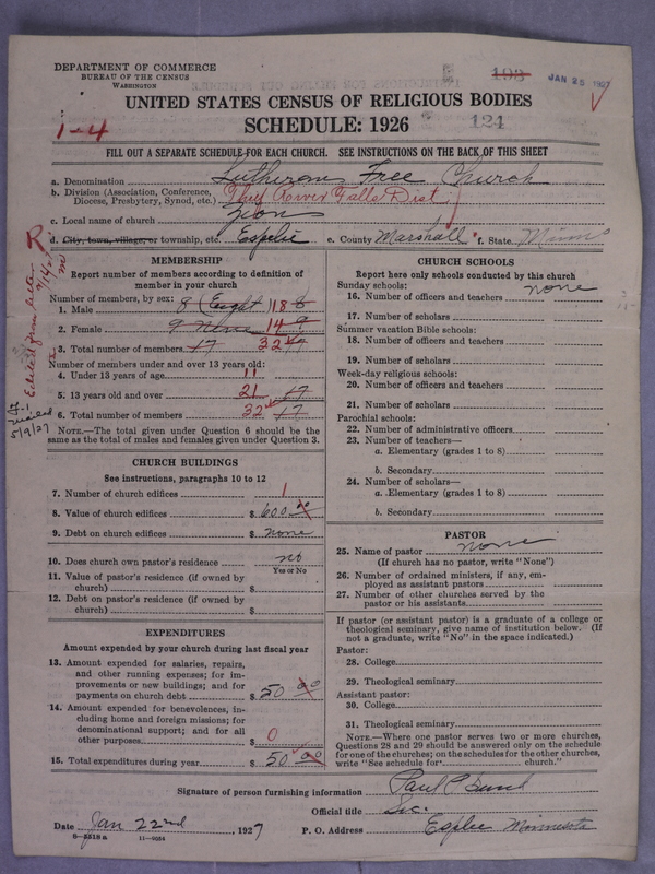 Scan of Lutheran Free Church: 124