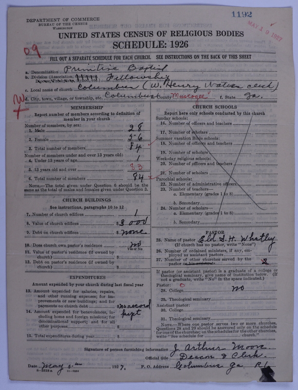 Scan of Primitive Baptists: 1192