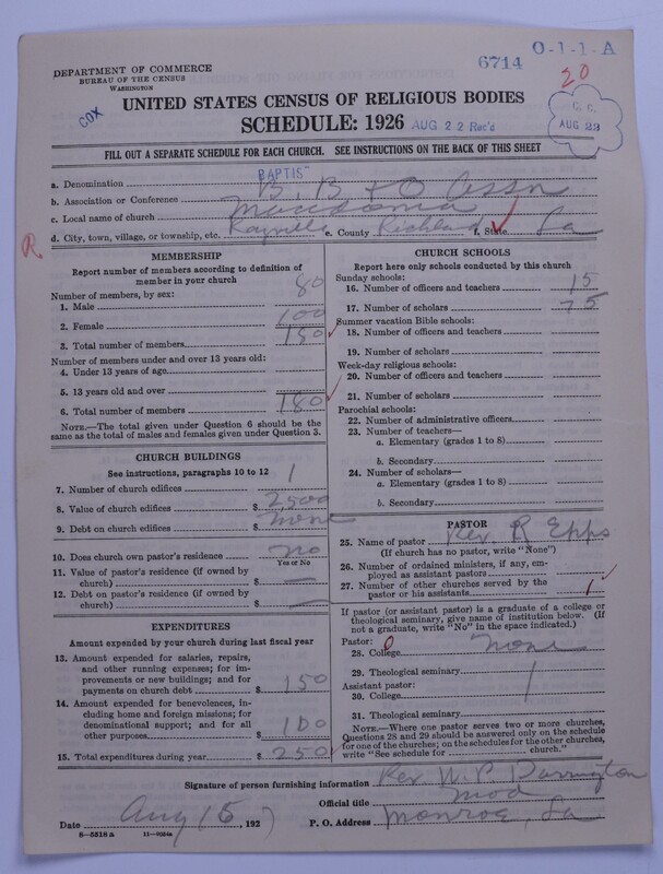 Scan of Negro Baptists: 6714