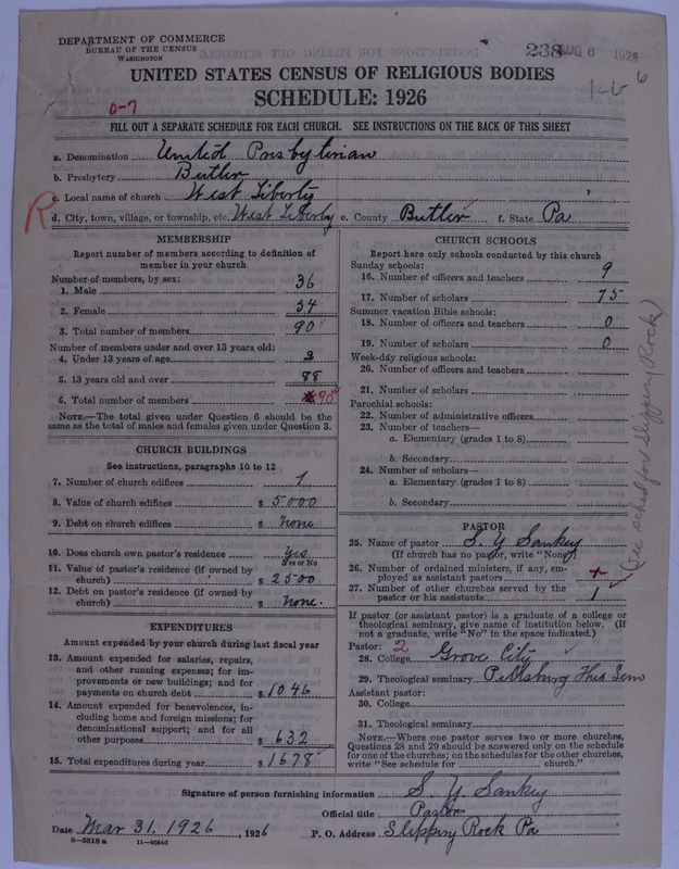 Scan of United Presbyterian Church of North America: 238