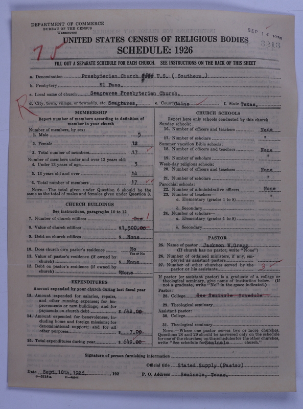 Scan of Presbyterian Church in the United States: 3213
