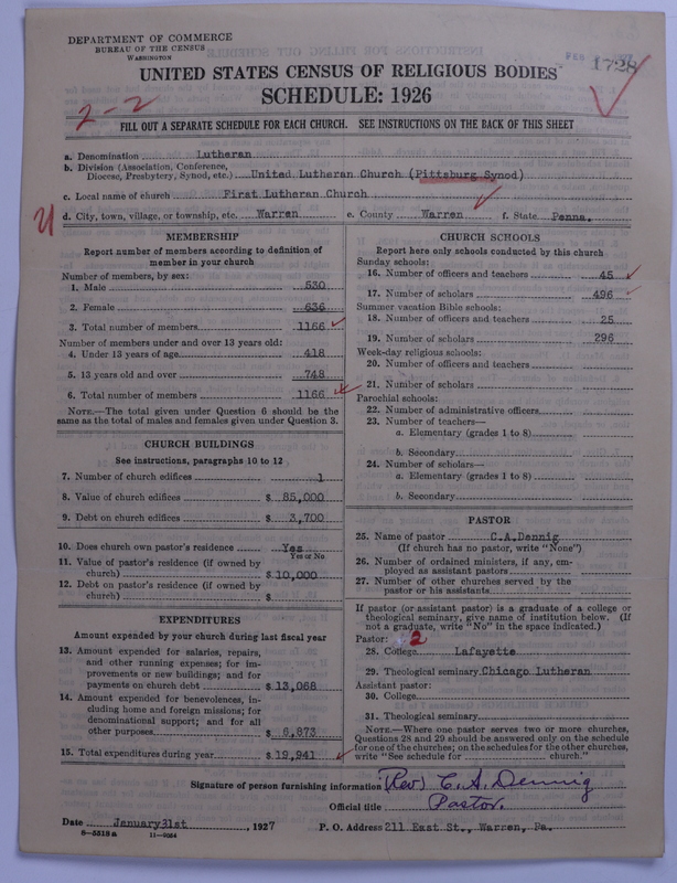 Scan of United Lutheran Church in America: 1728
