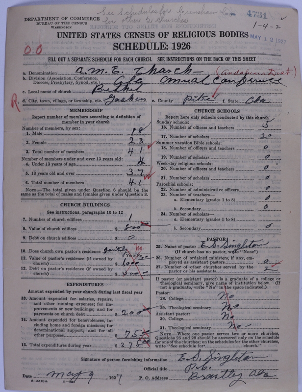 Scan of African Methodist Episcopal Church: 4731