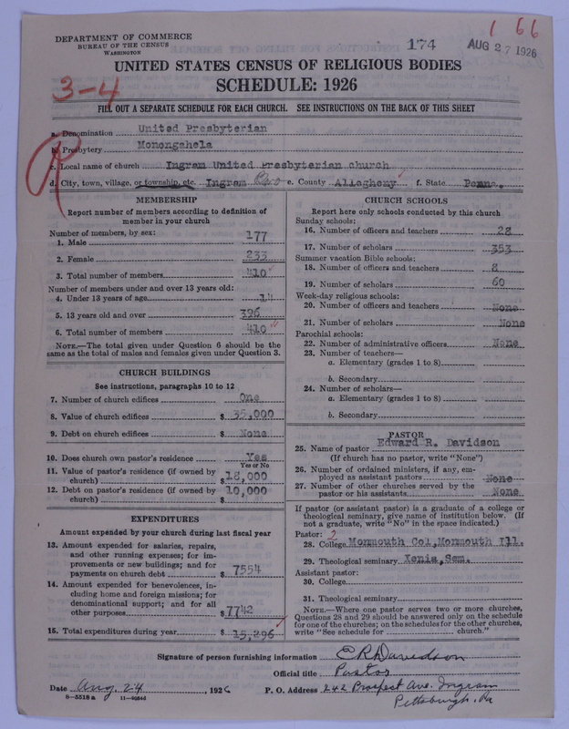 Scan of United Presbyterian Church of North America: 174