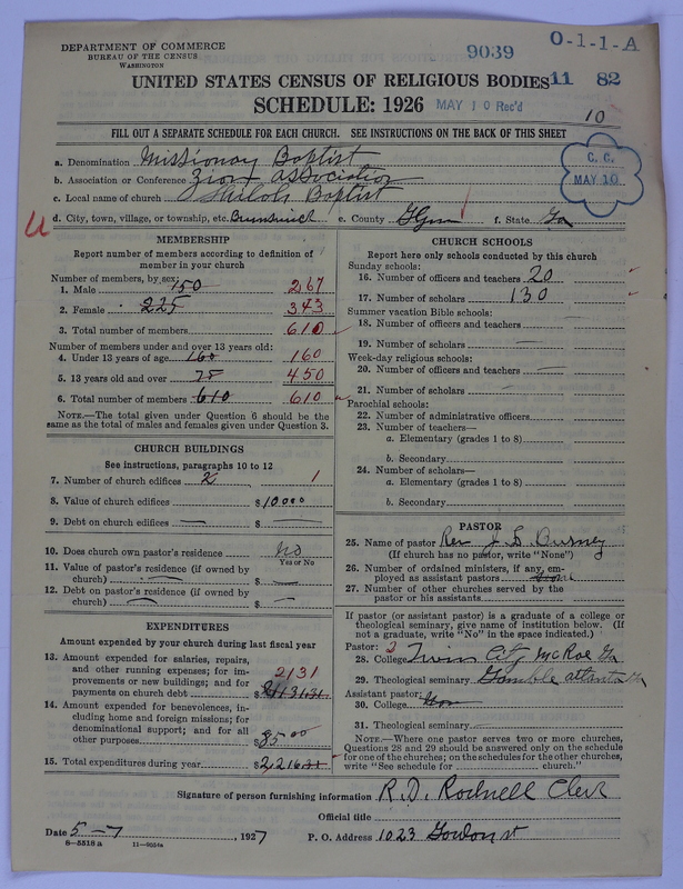 Scan of Negro Baptists: 9039