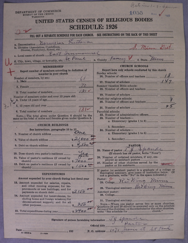 Scan of Norwegian Lutheran Church of America: 1055