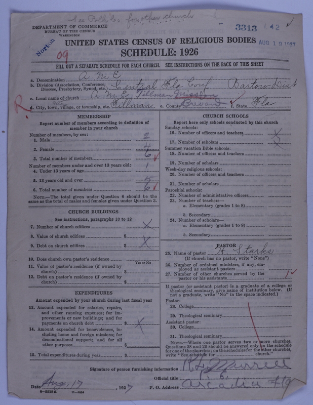 Scan of African Methodist Episcopal Church: 3313