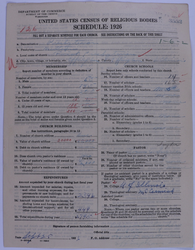 Scan of Presbyterian Church in the United States of America: 3552