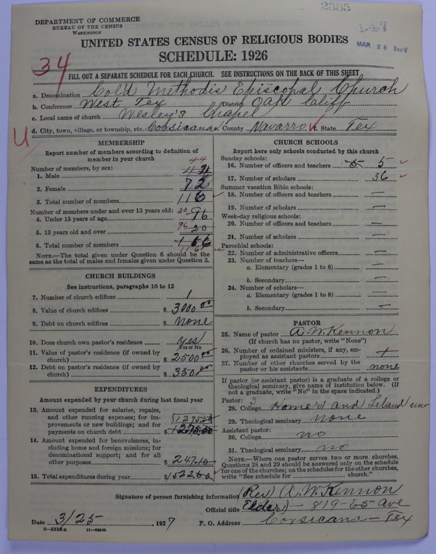 Scan of Colored Methodist Episcopal Church: 2385