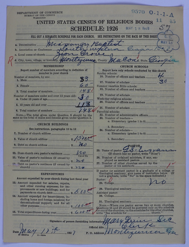 Scan of Negro Baptists: 9570