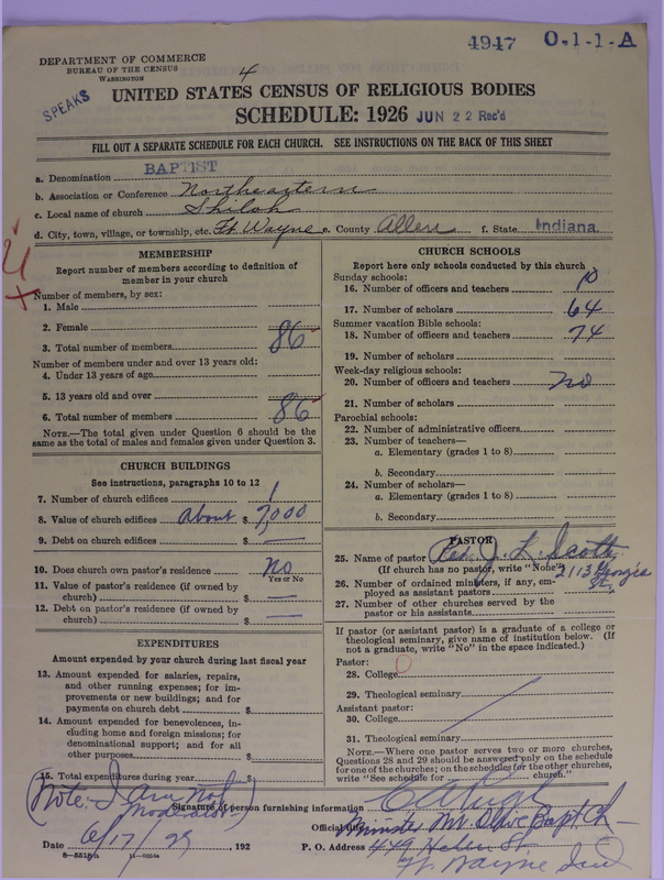 Scan of Negro Baptists: 4947