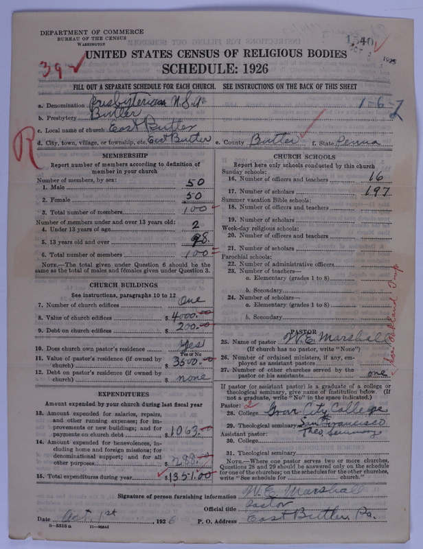 Scan of Presbyterian Church in the United States of America: 1540