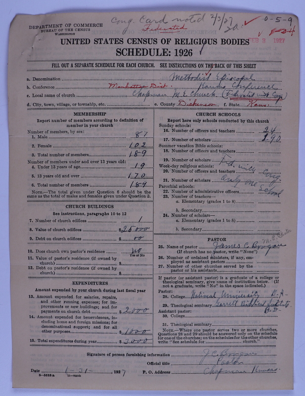 Scan of Federated Churches: