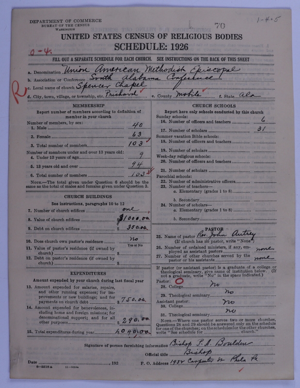 Scan of Union American Methodist Episcopal Church: 70