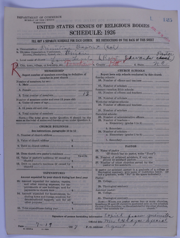 Scan of Colored Primitive Baptists: 125