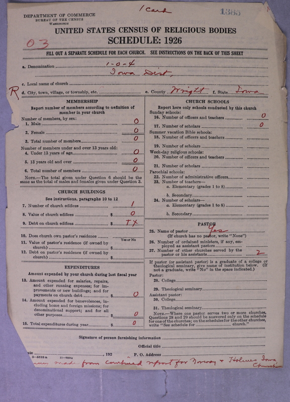 Scan of Norwegian Lutheran Church of America: 1385