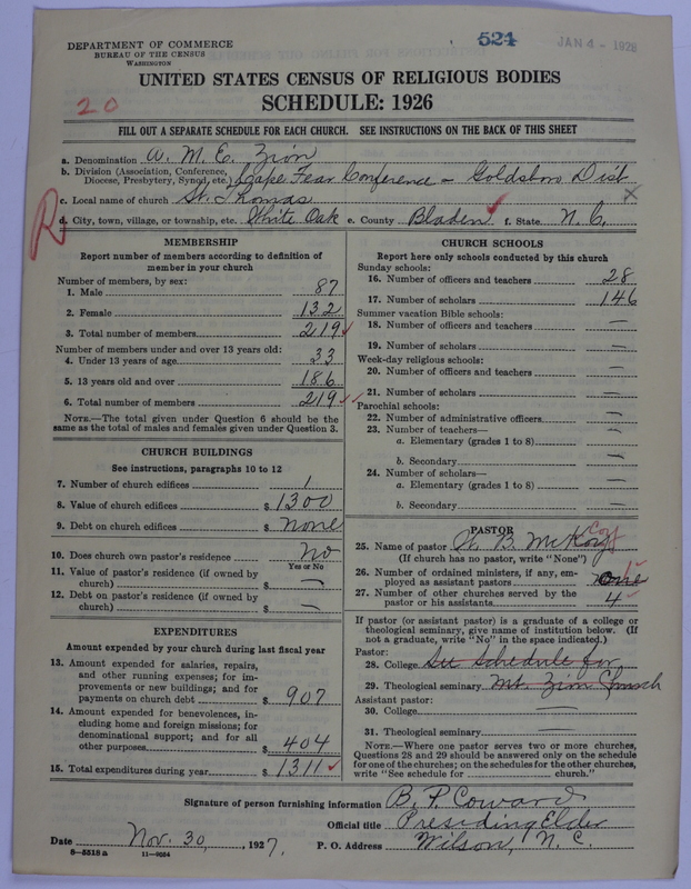 Scan of African Methodist Episcopal Zion Church: 524