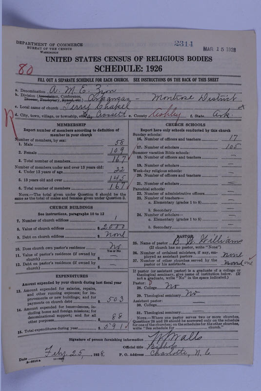 Scan of African Methodist Episcopal Zion Church: 2314