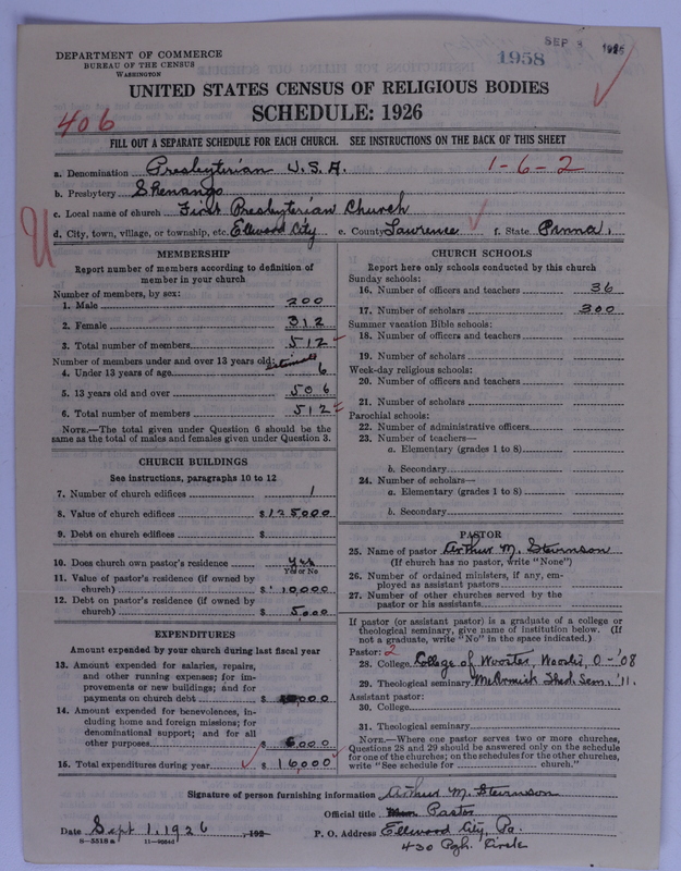Scan of Presbyterian Church in the United States of America: 1958