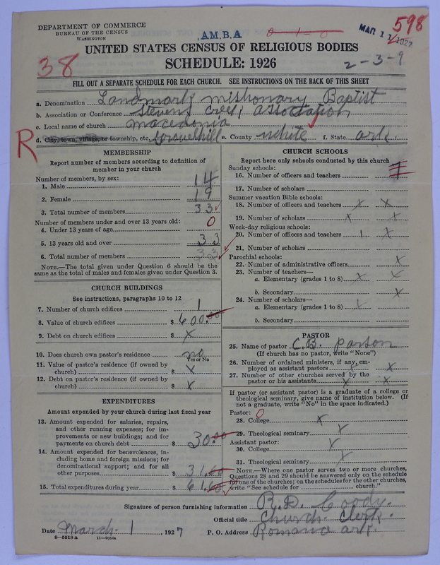 Scan of Landmark Baptist of America: 598
