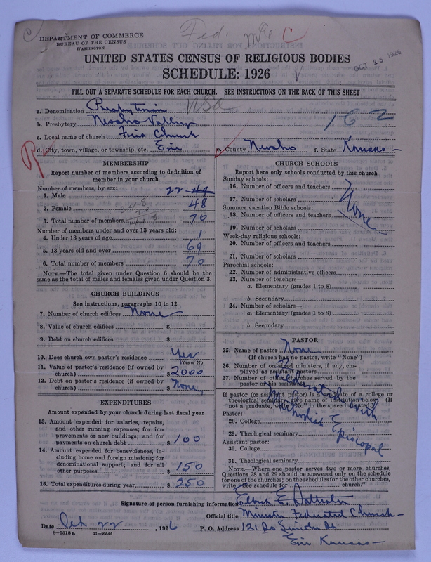 Scan of Federated Churches: