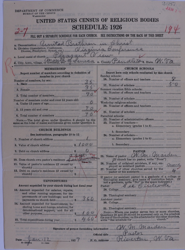 Scan of Church of the United Brethren in Christ: 2687